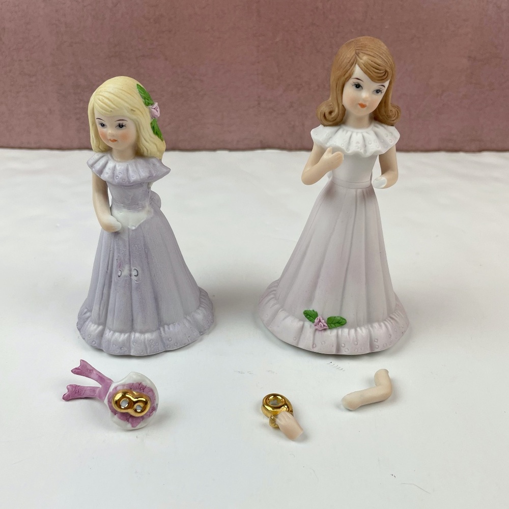 Vintage Growing Up Birthday Girls Figurines Set